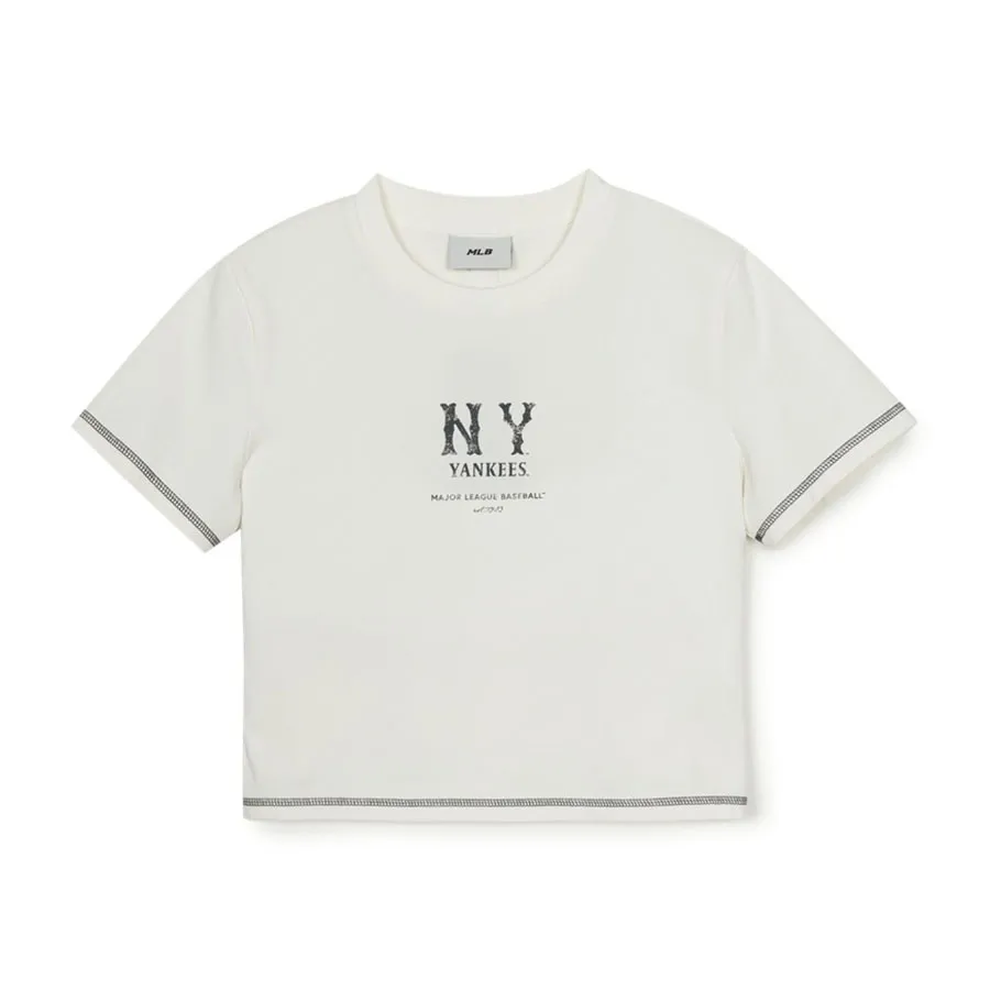 Áo Croptop Nữ MLB Basic Coopers Logo Slim Crop Functional
