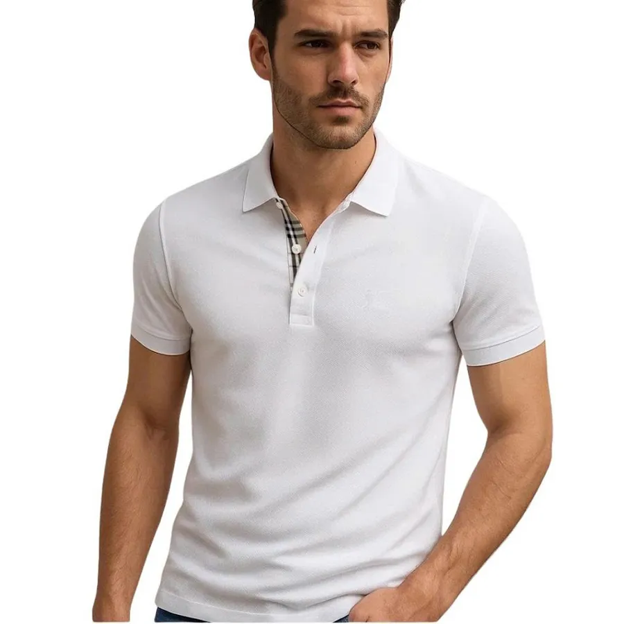 Áo Polo Nam Burberry BU1001006 Màu Trắng Size L