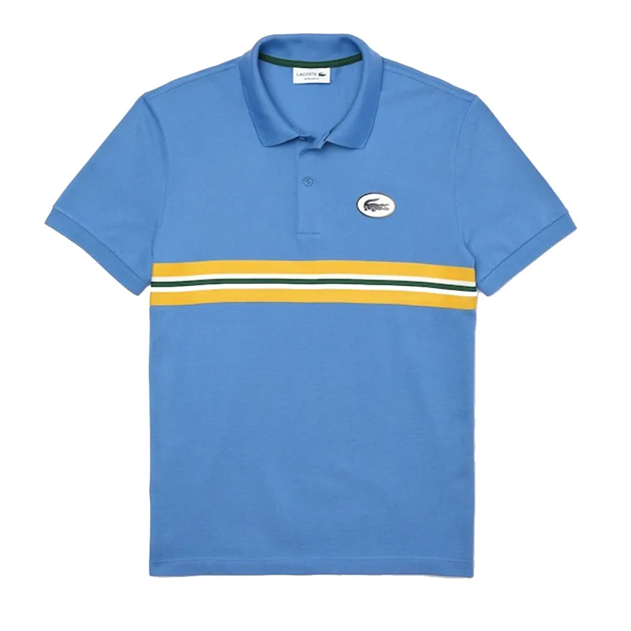 Áo Polo Nam Lacoste Men’s Heritage Regular Fit Badge Cotton Piqué PH9764-51 776 Màu Xanh Blue Size 4