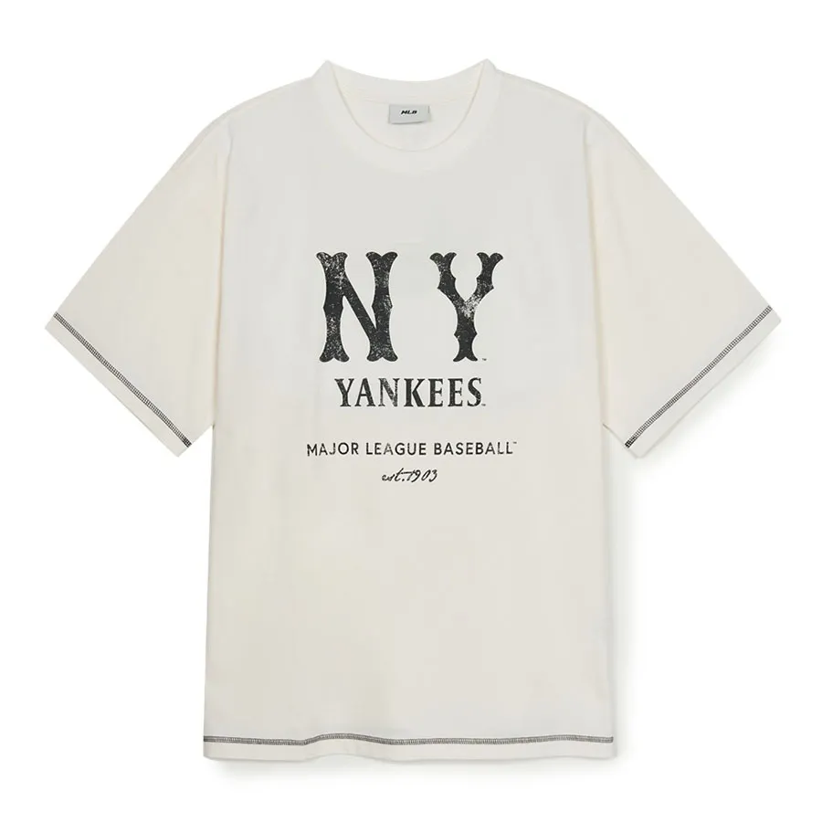 [MLB] Basic Coopers Logo Mega Overfit T-Shirt ★大人気★ Áo Thun MLB Basic Coopers Logo Mega Overfit Functional Short