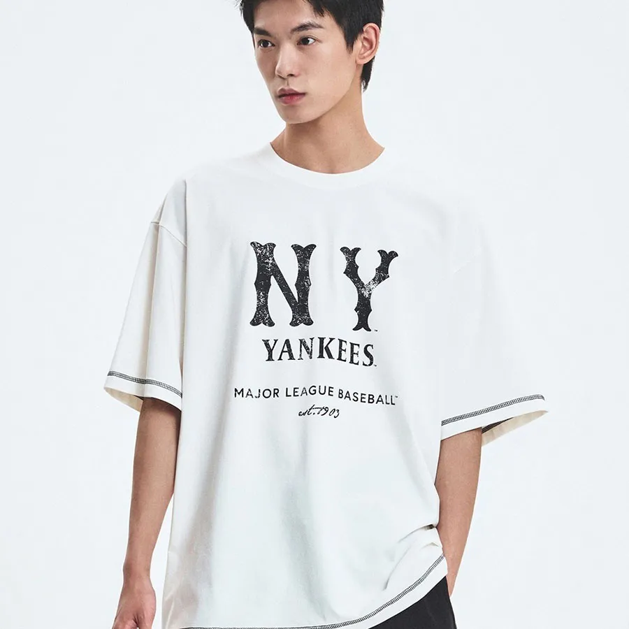 ☆MLB Korea☆ Basic Coopers Logo Mega Overfit Functional Sho Áo Thun MLB Basic Coopers Logo Mega Overfit Functional Short