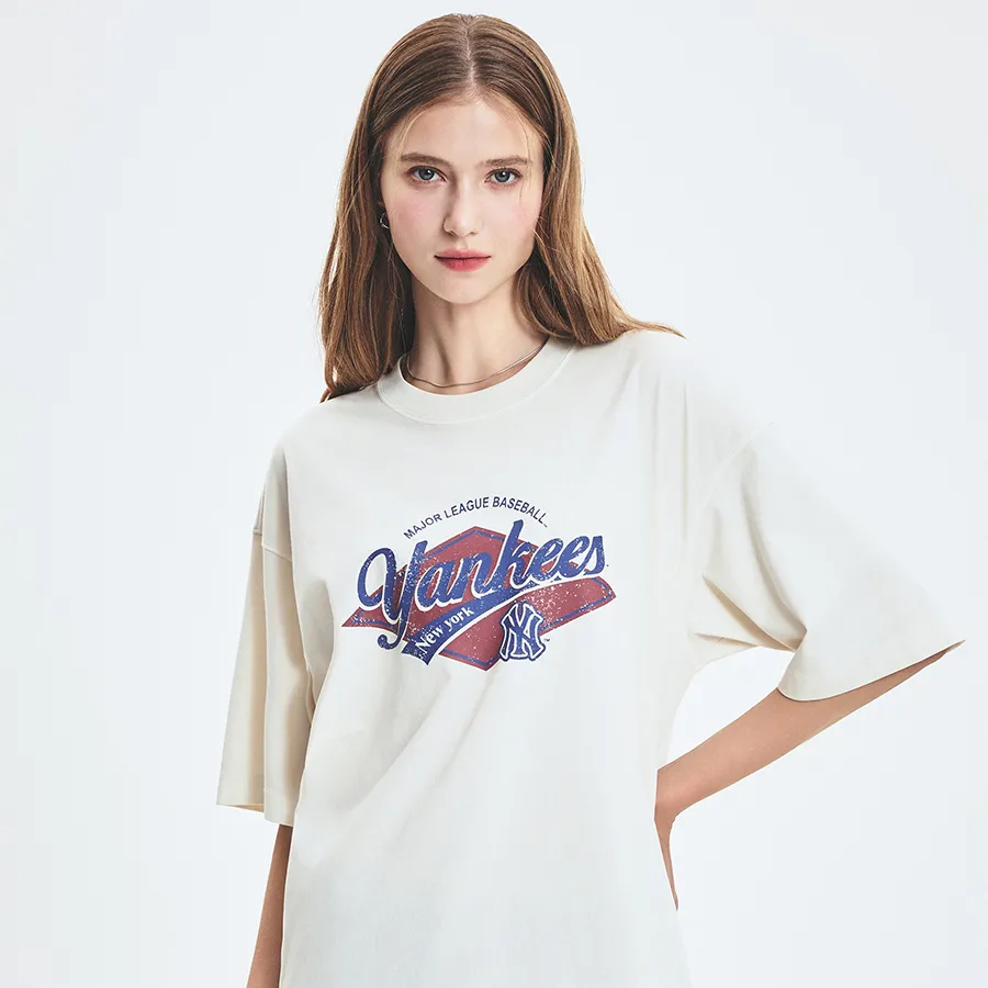 MLB■Washing Graphic Mega Over Short Sleeve★送料込 Áo Thun MLB Varsity Vintage Washing Graphic Mega Overfit T