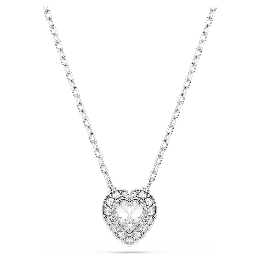 Dây Chuyền Nữ Swarovski Ariana Grande x Swarovski Pendant Mixed Cuts, Heart, White, Rhodium Plated 5720852 Màu Trắng Bạc