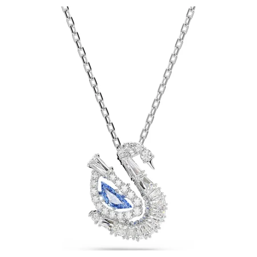 Dây Chuyền Nữ Swarovski Swan Pendant Mixed Cuts Swan Blue 5723389 Màu Bạc Xanh