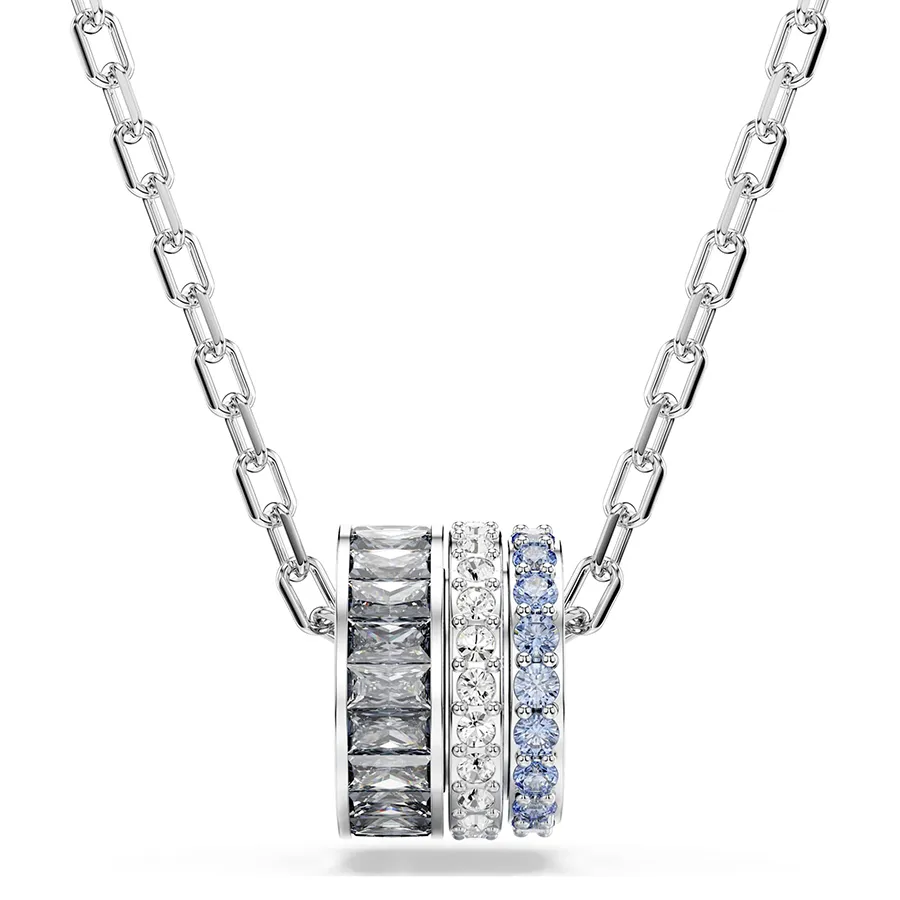 Dây Chuyền Nữ Swarovski Connexus Pendant Mixed Cuts, Love Is Around, Multicolored, Rhodium Plated Màu Bạc
