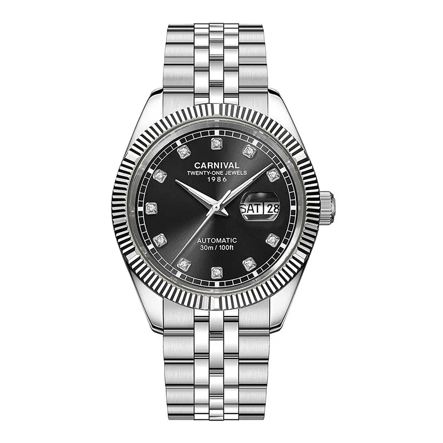 Đồng Hồ Nam Carnival Watch 8131G-VT-D Màu Đen