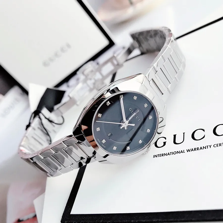 Ya142503 Đồng Hồ Nữ Gucci GG2570 Black Dial Diamond YA142503 Màu