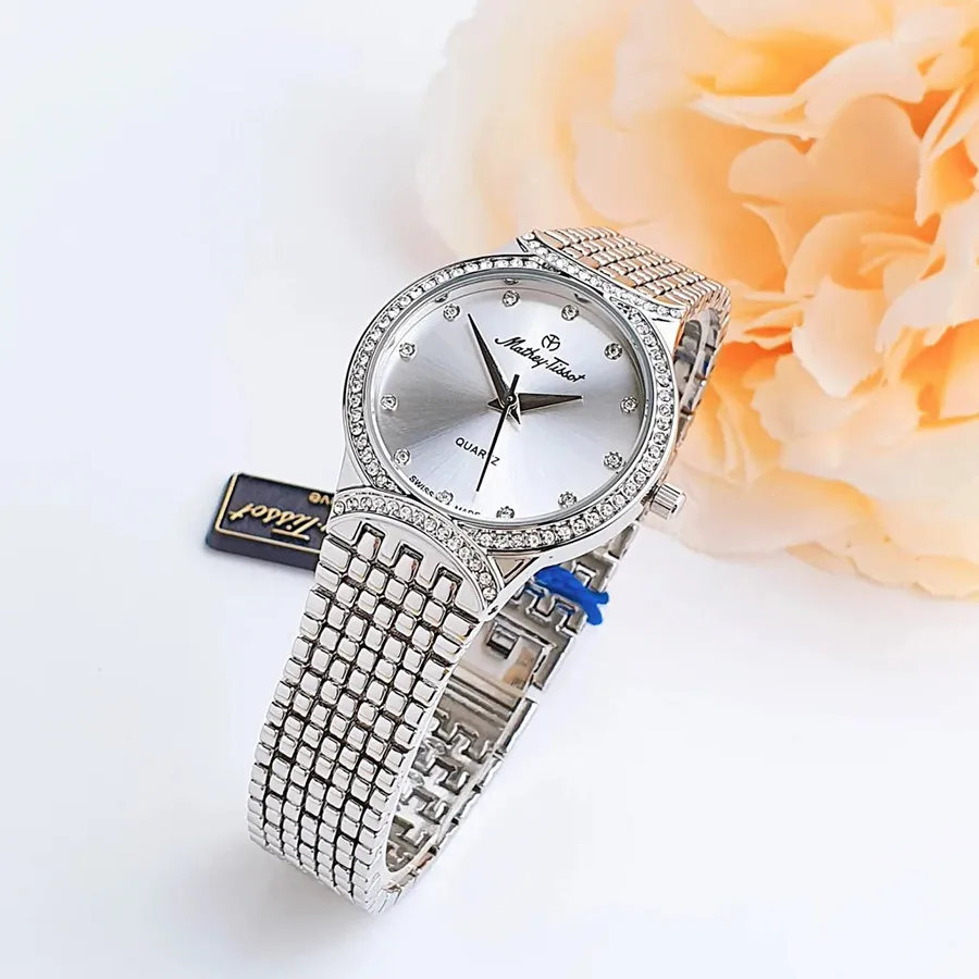Mathey Tissot レディース クラシック // H610PDI, ゴールド, クォーツムーブメント。並行輸入 Đồng Hồ Nữ Mathey Tissot Women\u0027s Classic Silver Dial Watch D2681AI