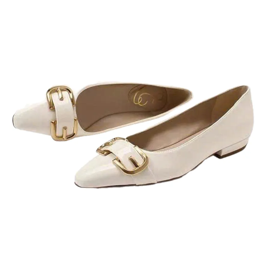 Giày Búp Bê Nữ Sam Edelman Jett Pointed Toe Ballet Flat I5331S1100 Beige Gold Chain Màu Beige Size 35