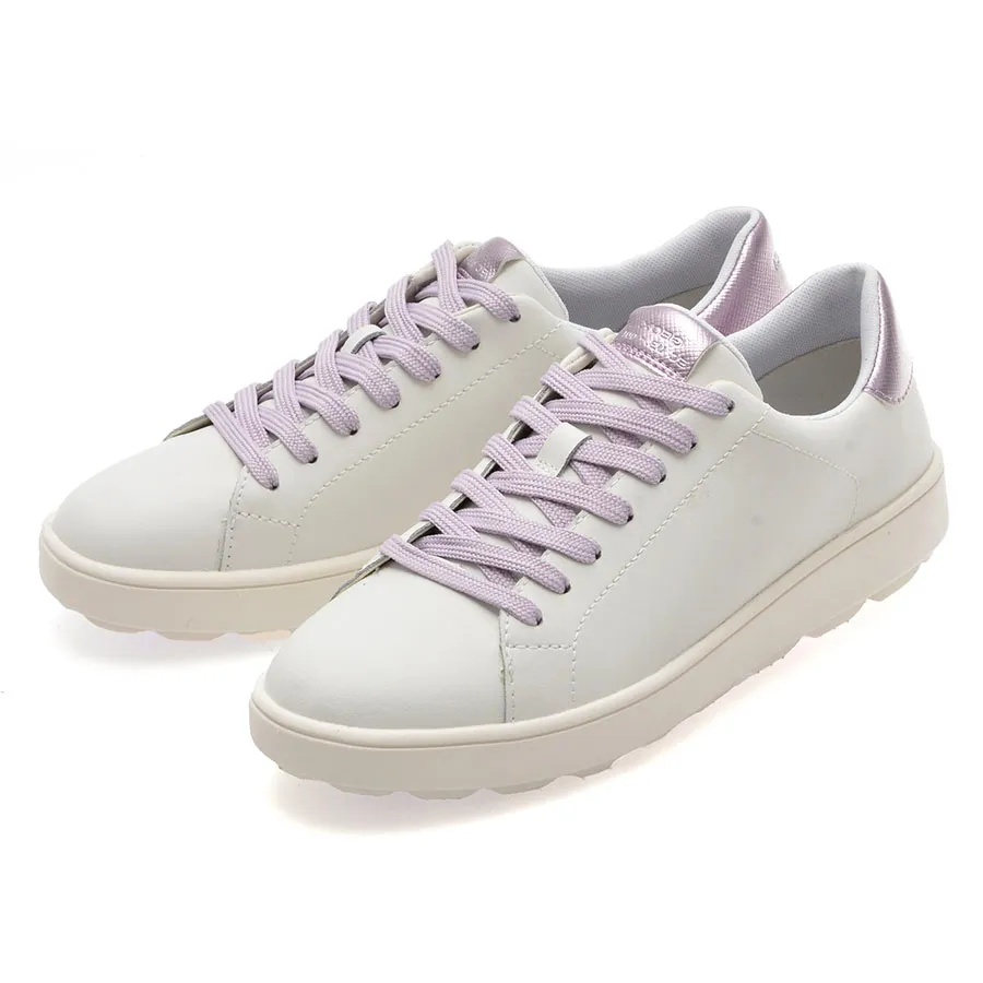 Giày Thể Thao Nữ Geox Spherica ECUB-1 Women's Sneakers White/Lilac Màu Trắng - Tím Size 36