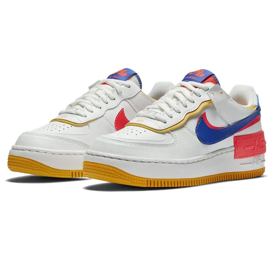 Giày Thể Thao Nike Air Force 1 Shadow White Flash Crimson Astronomy Blue CI0919-105 Phối Màu Size 36.5