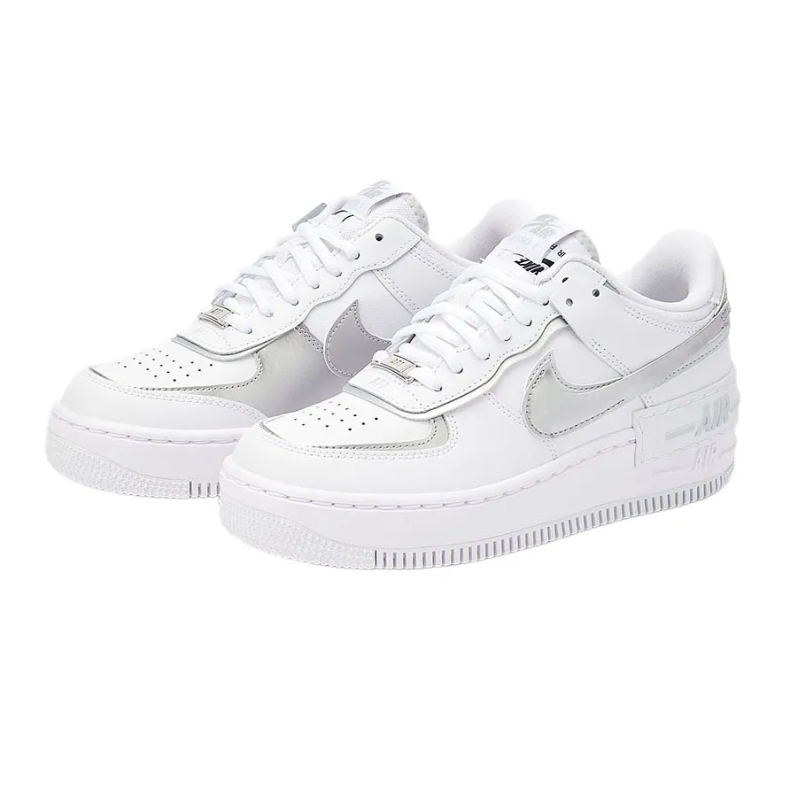 Giày Thể Thao Nike Air Force 1 Shadow White Metallic Silver CI0919-119 Màu Trắng Bạc Size 36