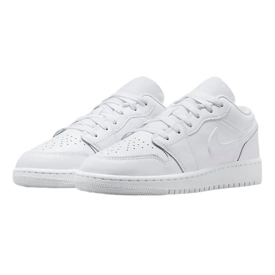 Giày Thể Thao Nike Air Jordan 1 Low (GS) Triple White 553560-136 Màu Trắng Size 35.5