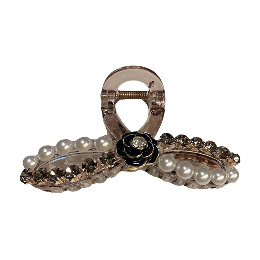 Kẹp Tóc Nữ Meri Pearl Camellia HC147-Đ Màu Nâu