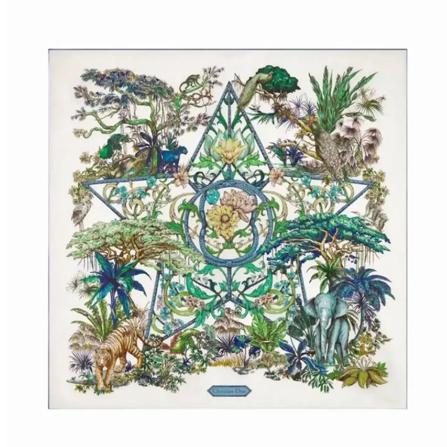 Khăn Nữ Dior Etolle 90 Square Scarf Phối Màu