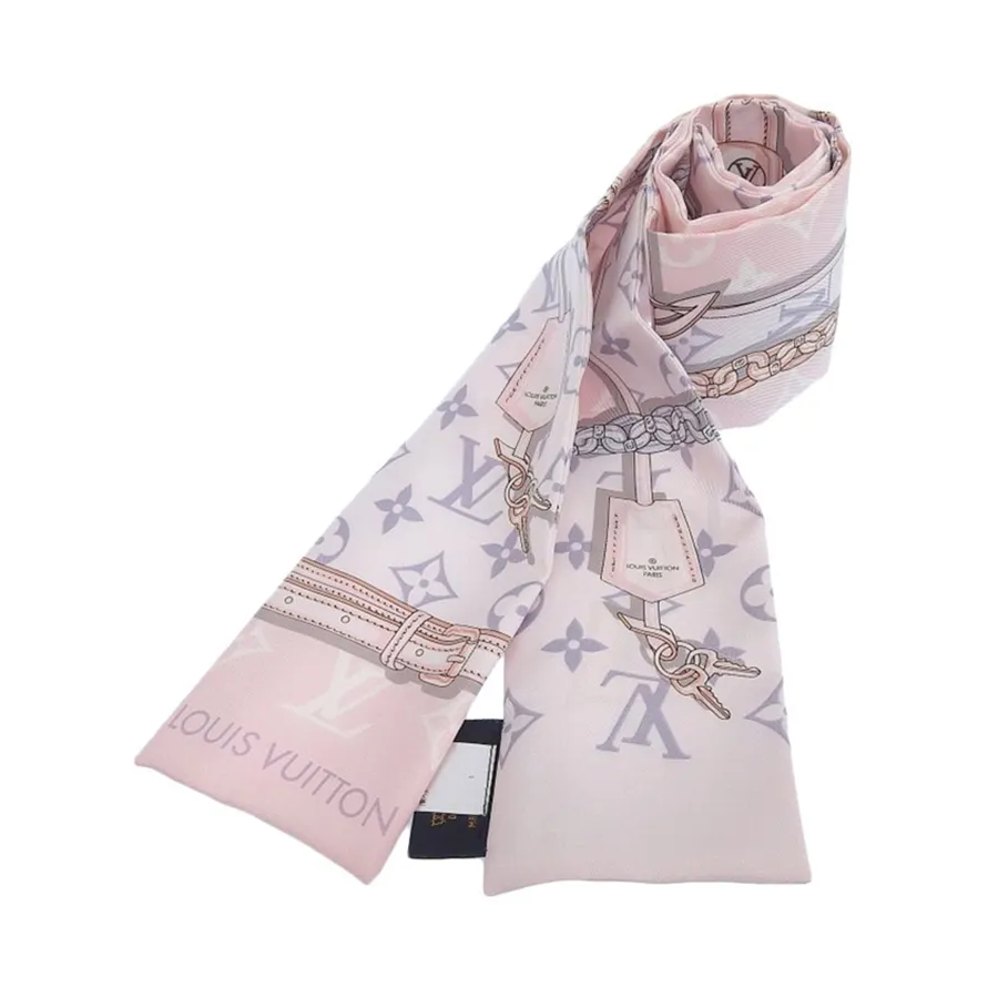 Khăn Nữ Louis Vuitton LV Monogram Scarf Silk Rose Clair M70637 Màu Hồng ...