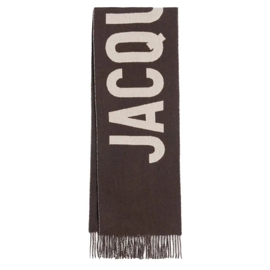 Khăn Quàng Cổ Unisex Jacquemus Scarf 03 Màu Nâu Đen