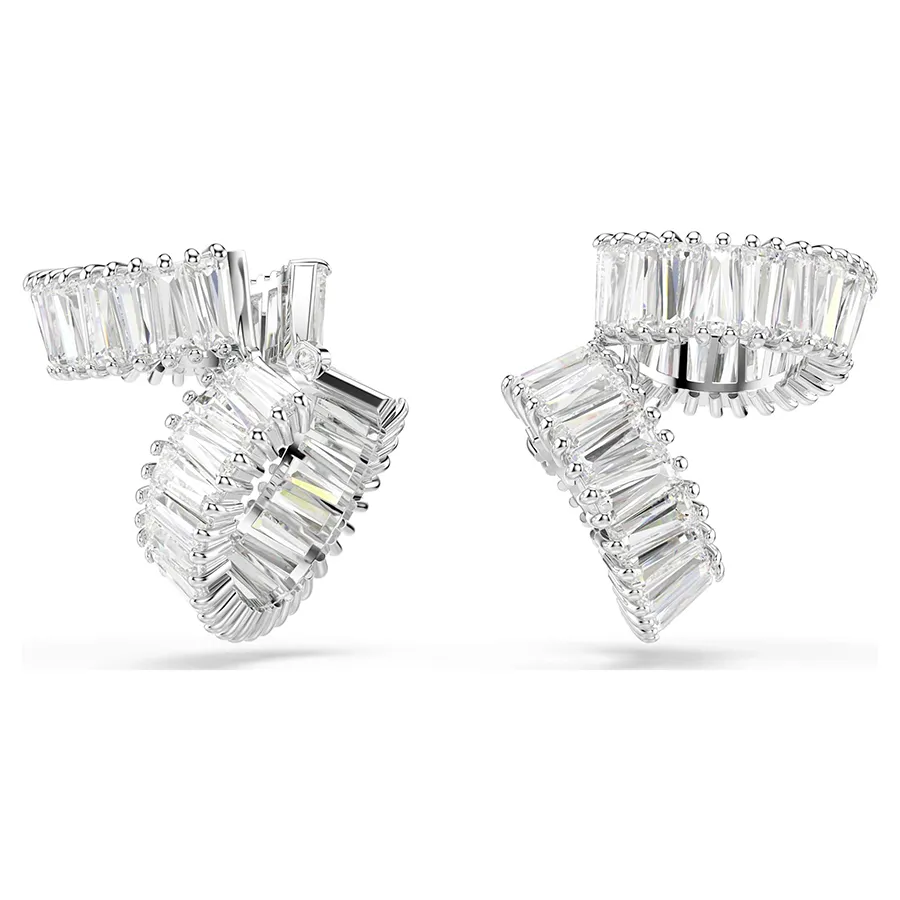 Khuyên Tai Nữ Swarovski Ariana Grande x Swarovski Ear Cuffs Baguette Cut, White, Rhodium Plated 5720872 Màu Trắng