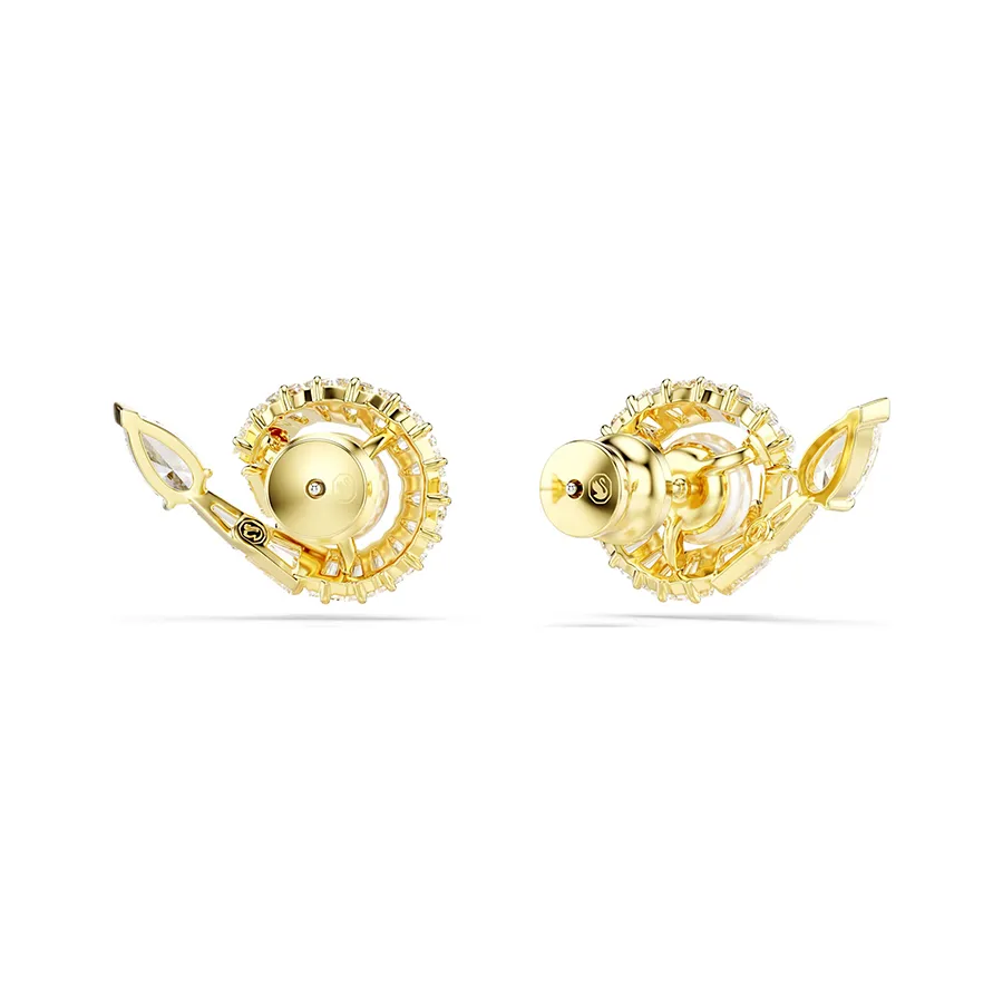 Khuyên Tai Nữ Swarovski Snake Stud Earrings Crystal Pearl