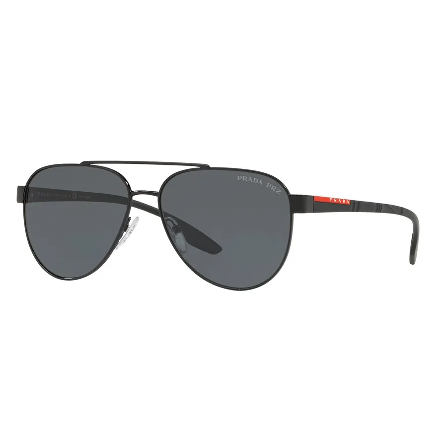 Kính Mát Prada Linea Rossa Polarized Sunglasses PS 54TS Màu Xám/Đen