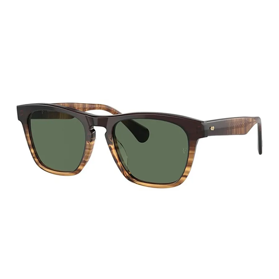 Kính Mát Unisex Oliver Peoples Acetate R-3 Sunglasses Màu Xanh Nâu