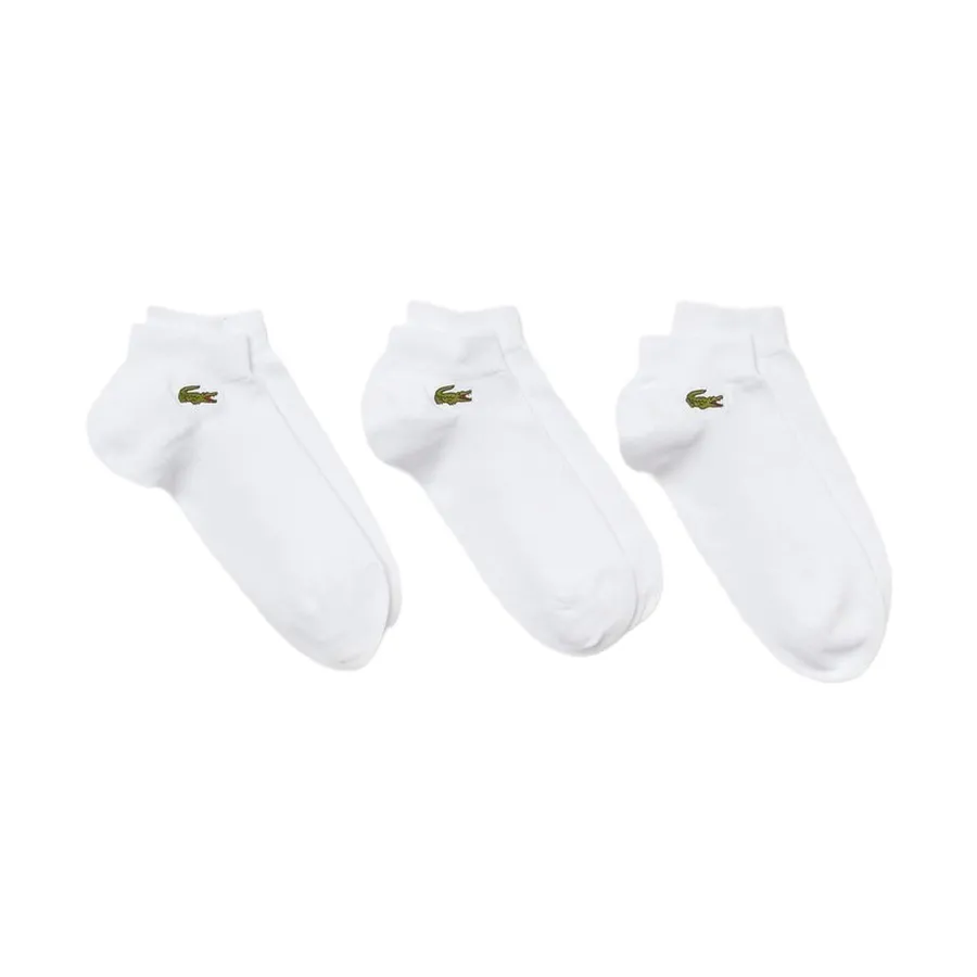 Set Tất Nam Lacoste Low Cut Socks RA4183-10-Z92 Màu Trắng Vua