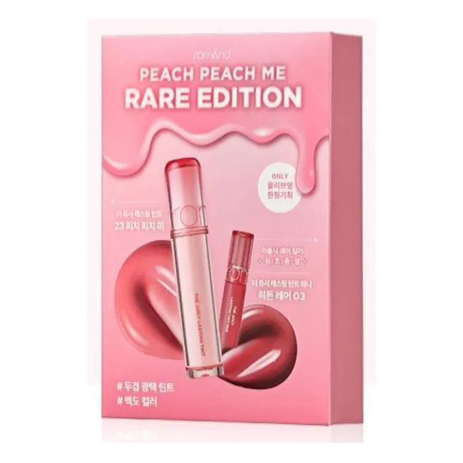 Set Son Kem Romand The Juicy Lasting Rare Edition 23 Peach Me + 03 Hidden Rare 2 Món