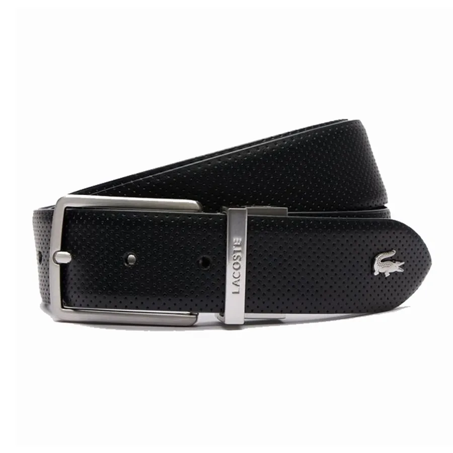Thắt Lưng Nam Lacoste Men's Belt Leather Material Can Be Used On Both Sides RC4097-672 Màu Đen Size 110