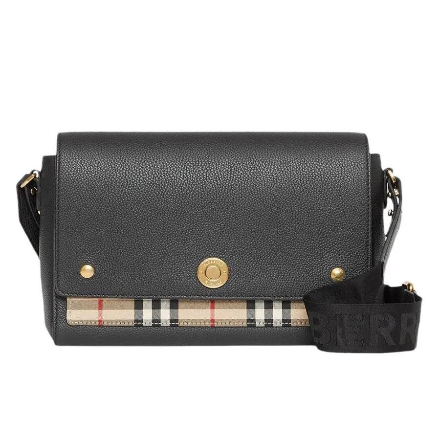 Túi Đeo Chéo Nữ Burberry Medium Vintage Check Note Black Crossbody Bag Màu Đen