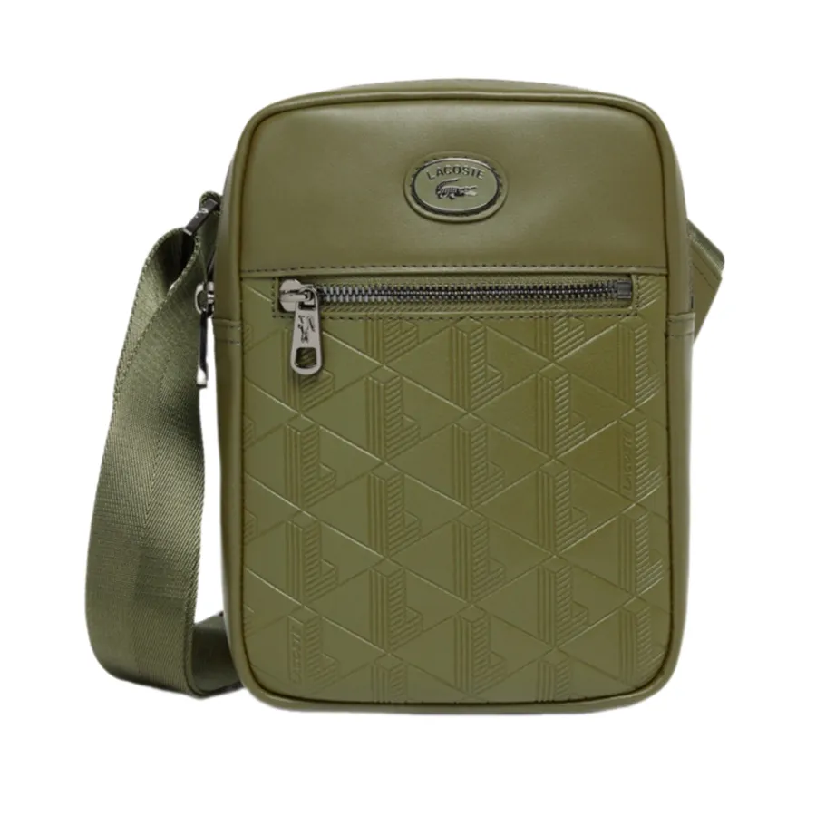 Túi Đeo Chéo Nam Lacoste Signature Nomogram Bag Màu Xanh Green