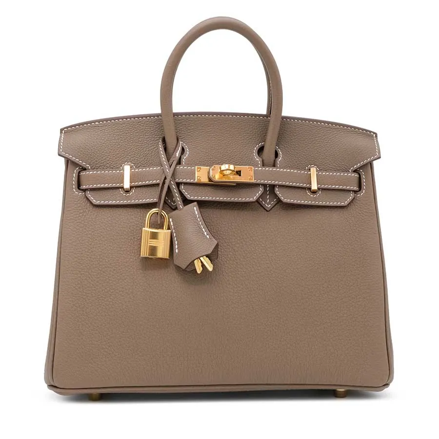 Túi Hermès Birkin 25 màu Etoupe da Togo khóa vàng