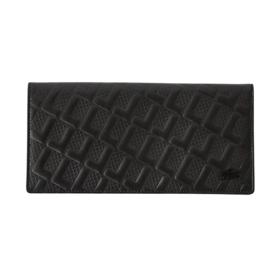 Ví Lacoste Official Le Monogramme Long Wallet NH0121K Màu Đen