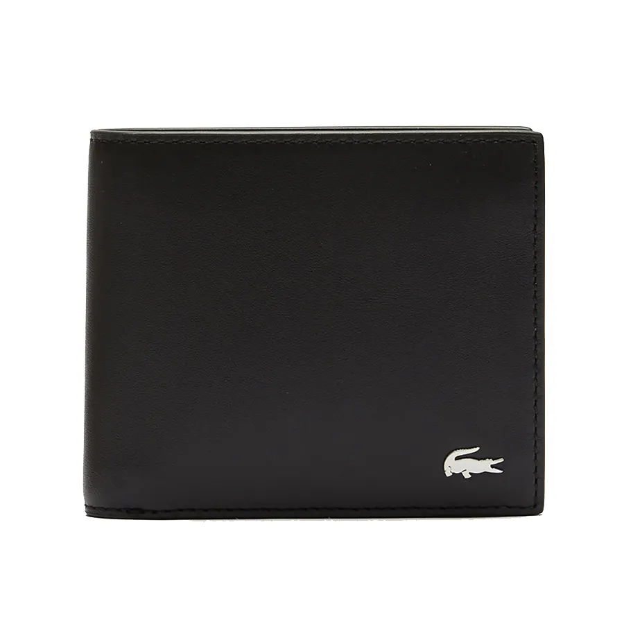 Ví Nam Lacoste Men's Fitzgerald Leather Wallet NH1112FG Màu Đen