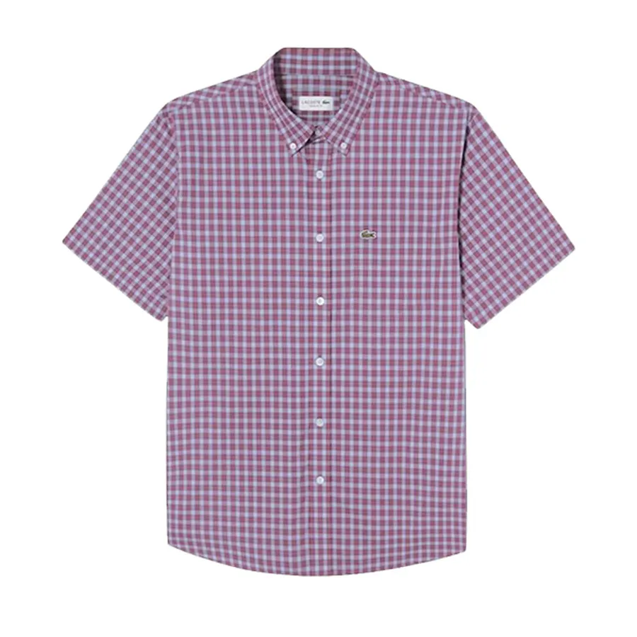 Áo Sơ Mi Cộc Tay Nam Lacoste Men's Short Sleeve Shirt  CH0744-10 INY Phối Màu Size 38