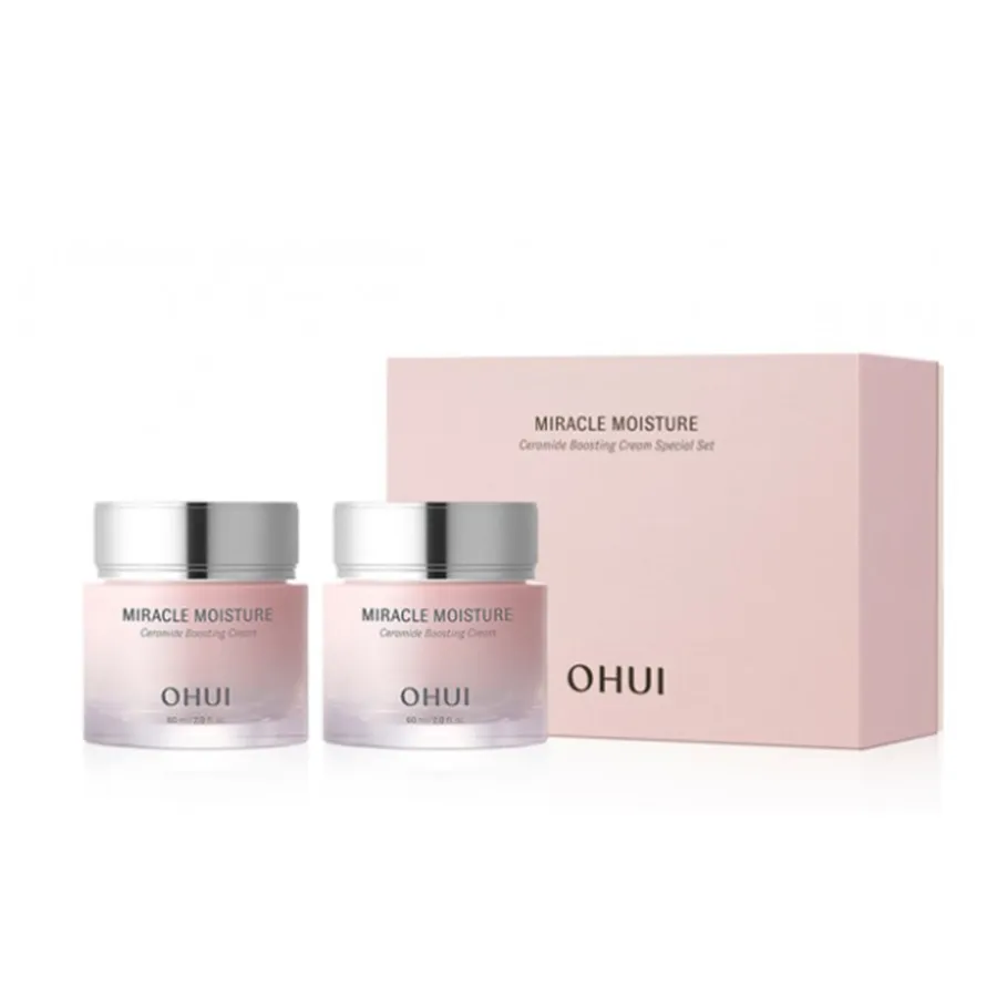 Set Kem Dưỡng Ẩm Da Ohui Miracle Moisture Ceramide Boosting Cream (2 x 60ml)