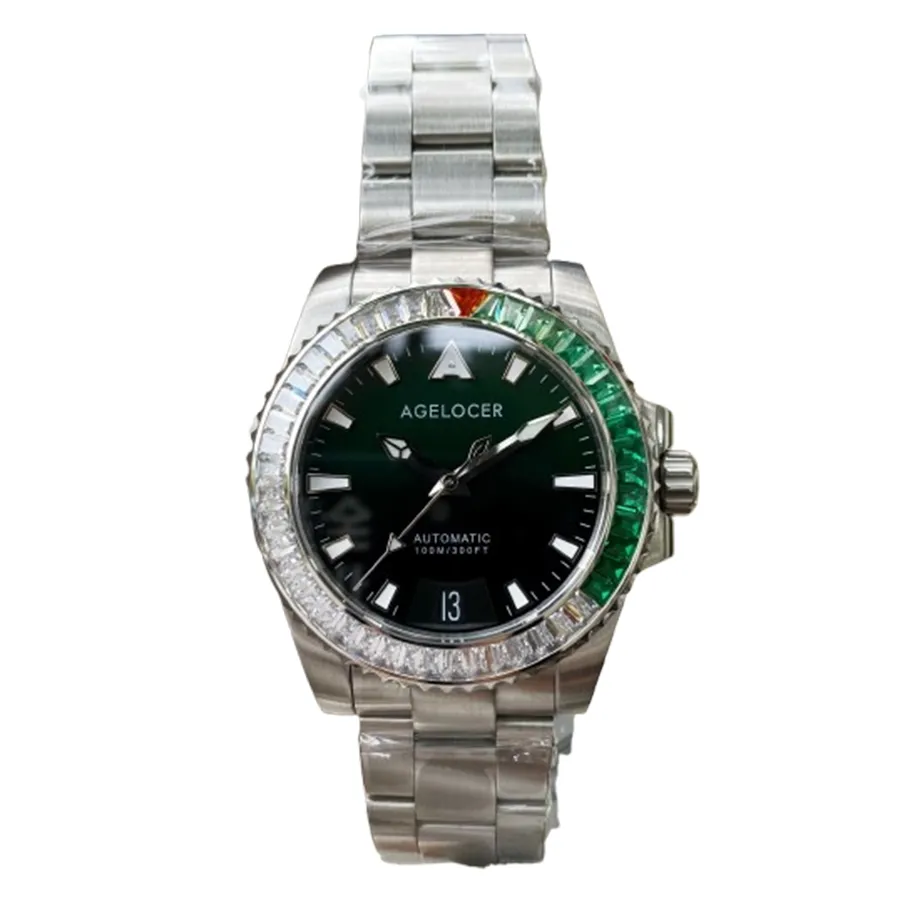 Đồng Hồ Nam Agelocer Baikal 2205E9 Màu Bạc Xanh