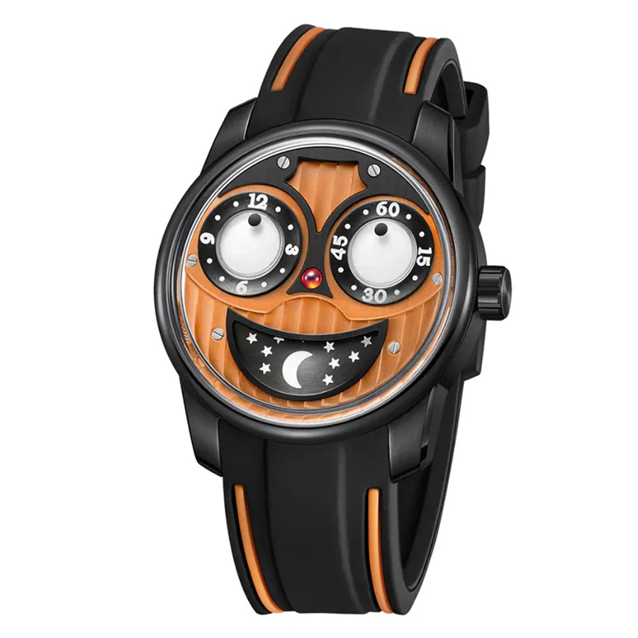 Đồng Hồ Nam OBLVLO-SK-JM-BOBR Màu Đen Cam