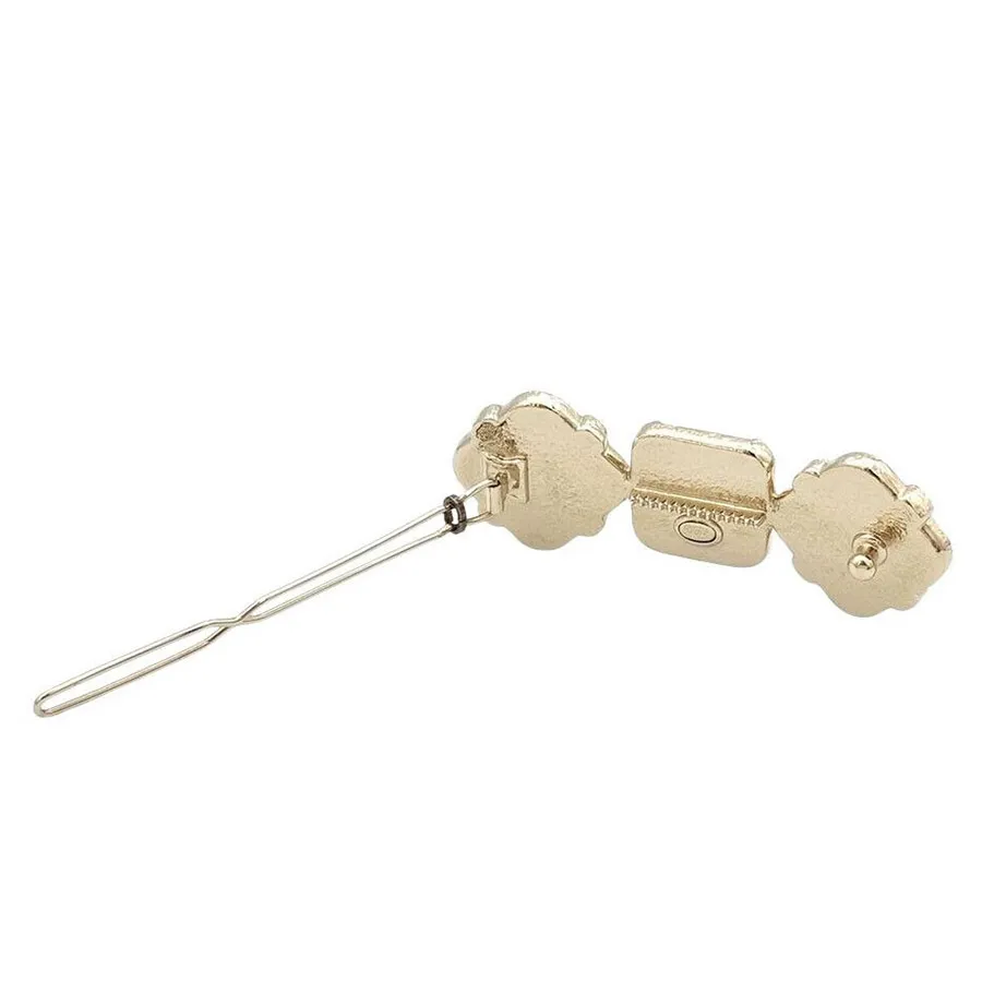 アクセサリー CHANEL Coco Mark Golden Kẹp Tóc Nữ Chanel Coco Mark Golden Màu Đen Vàng | Vua Hàng Hiệu