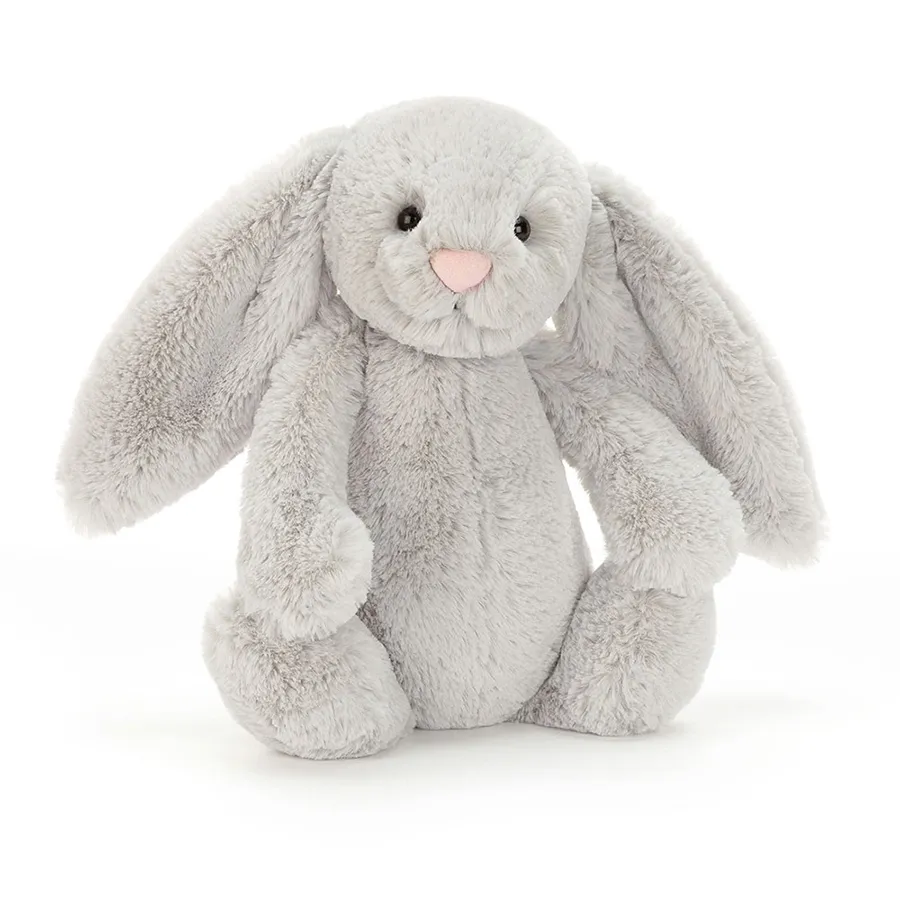 Thỏ Bông Jellycat Soft Toy Bashful Silver Bunny Màu Xám Bạc