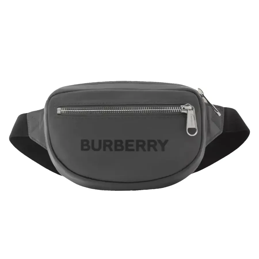 Túi Đeo Hông Burberry Logo Print Nylon Cannon Bum Bag Màu Xám