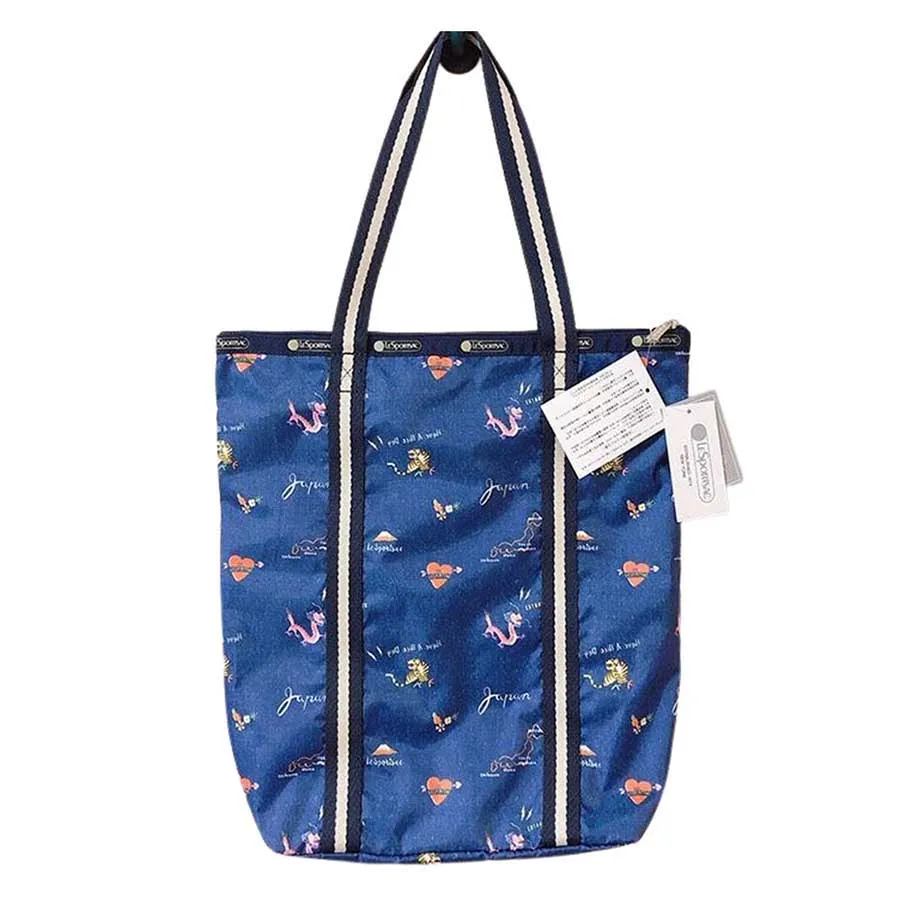 Túi Tote LeSportsac Bag Tote Vintage Japonesque Navy Màu Xanh Navy