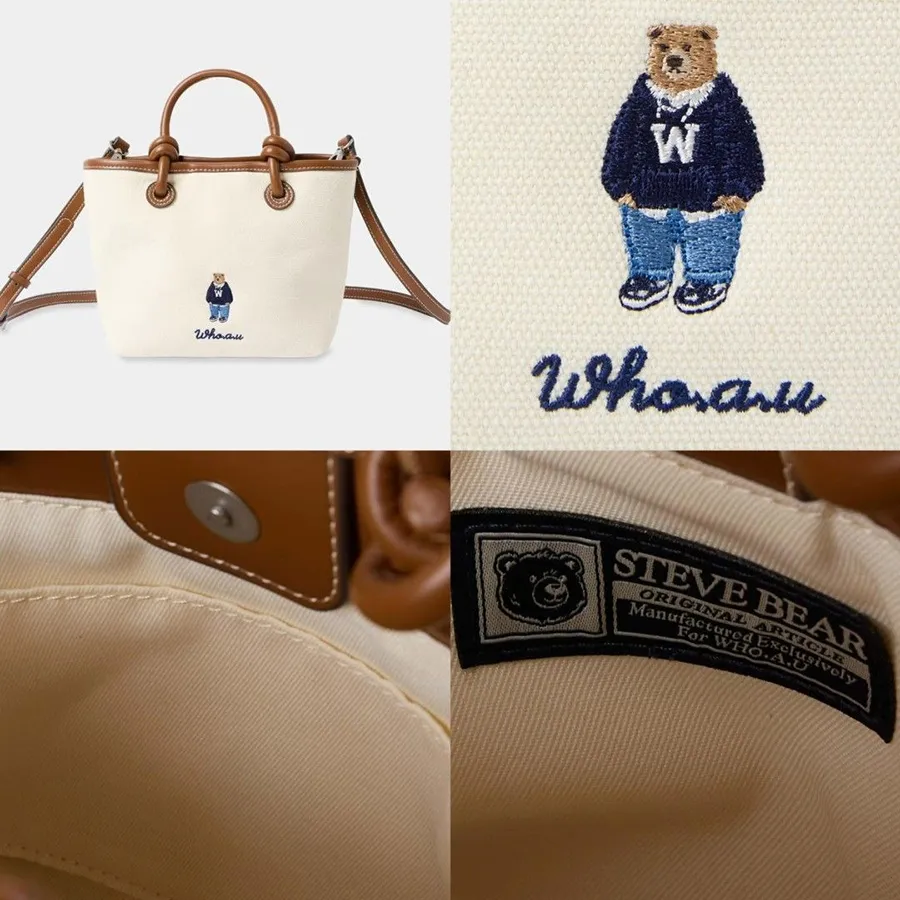 トートバッグ \"WHO.A.U\" Canvas 2way Tote Bag  WHBGF3821A WHO.A.U