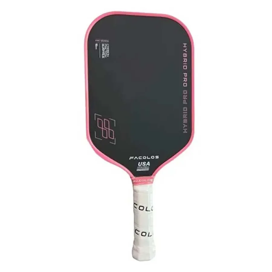 Vợt Pickleball Facolos Pro Series 16mm - Hybrid Pro Pink Màu Đen Hồng