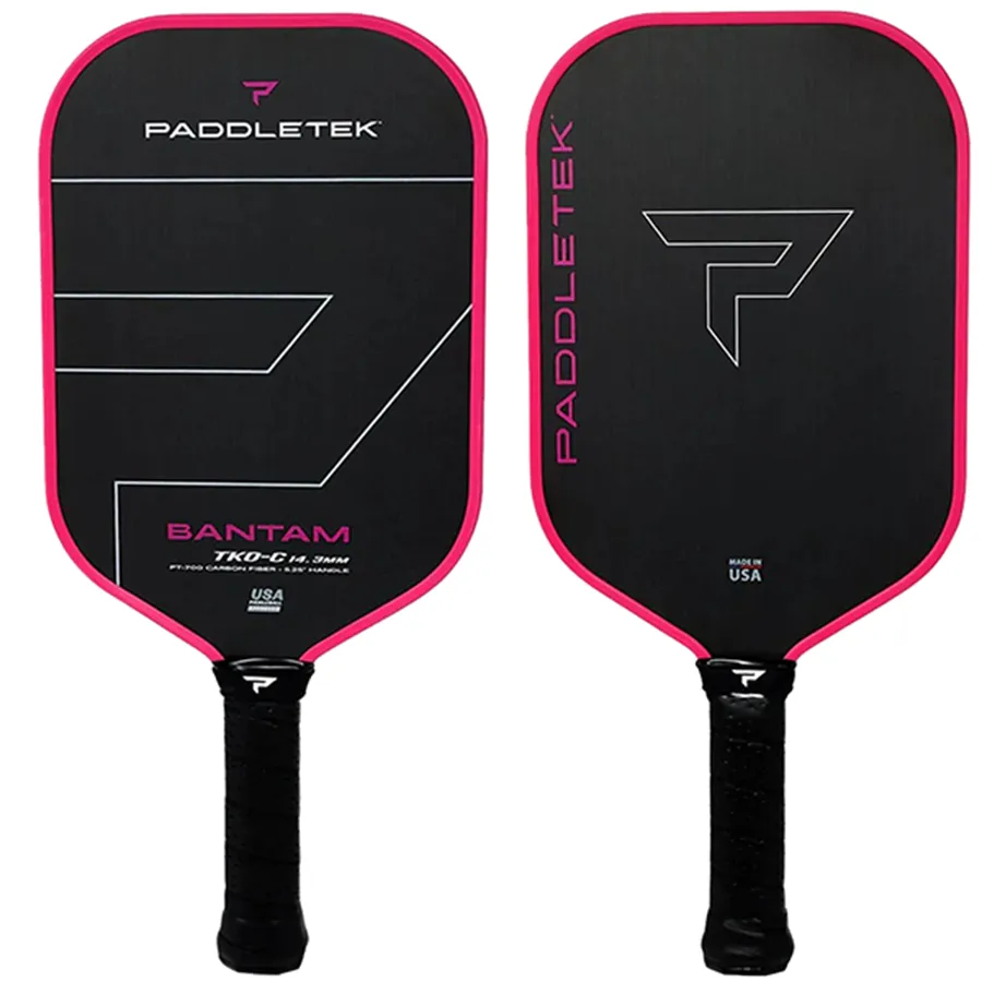 Vợt Pickleball Paddletek Bantam TKO-C 14.3mm Pink Limited Màu Đen Hồng