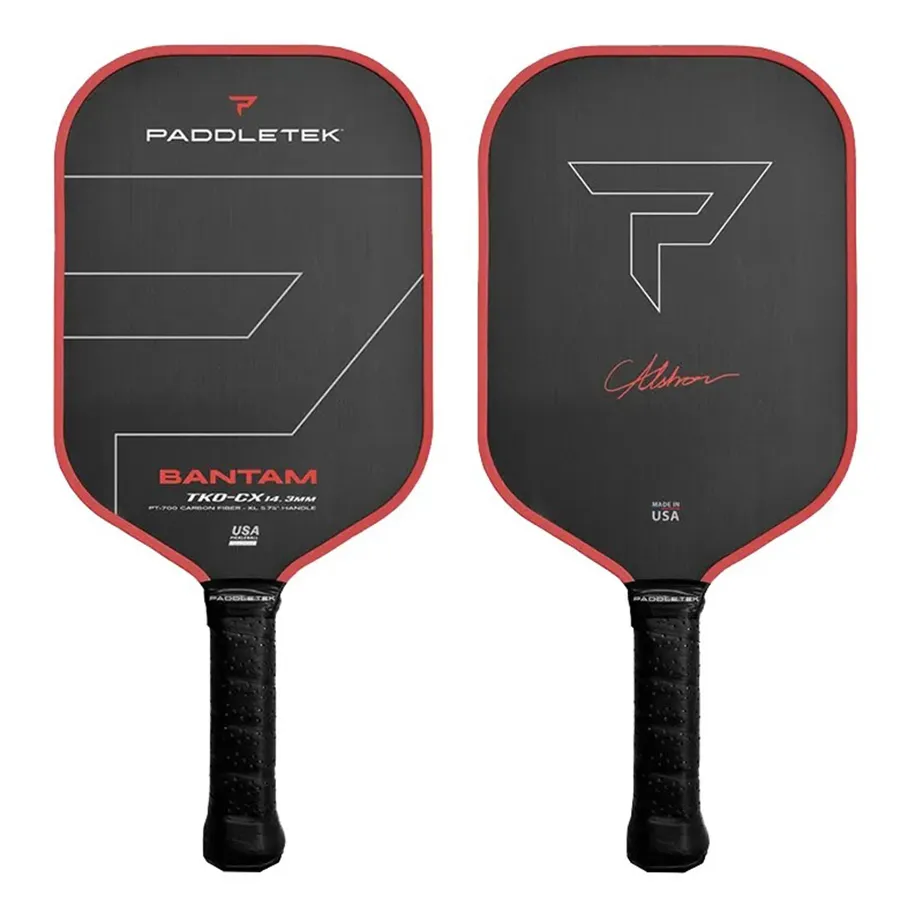 Vợt Pickleball Paddletek Bantam TKO-C 14.3mm Red Limited Màu Đen Đỏ