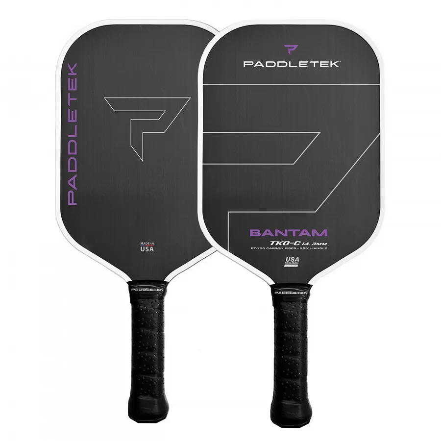Vợt Pickleball Paddletek Bantam TKO-C 14.3mm White Limited Màu Đen Trắng