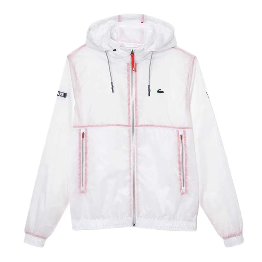 Áo Khoác Nam Lacoste Tennis x Novak Djokovic Zip Jacket BH5043 001 Màu  Trắng Size 50