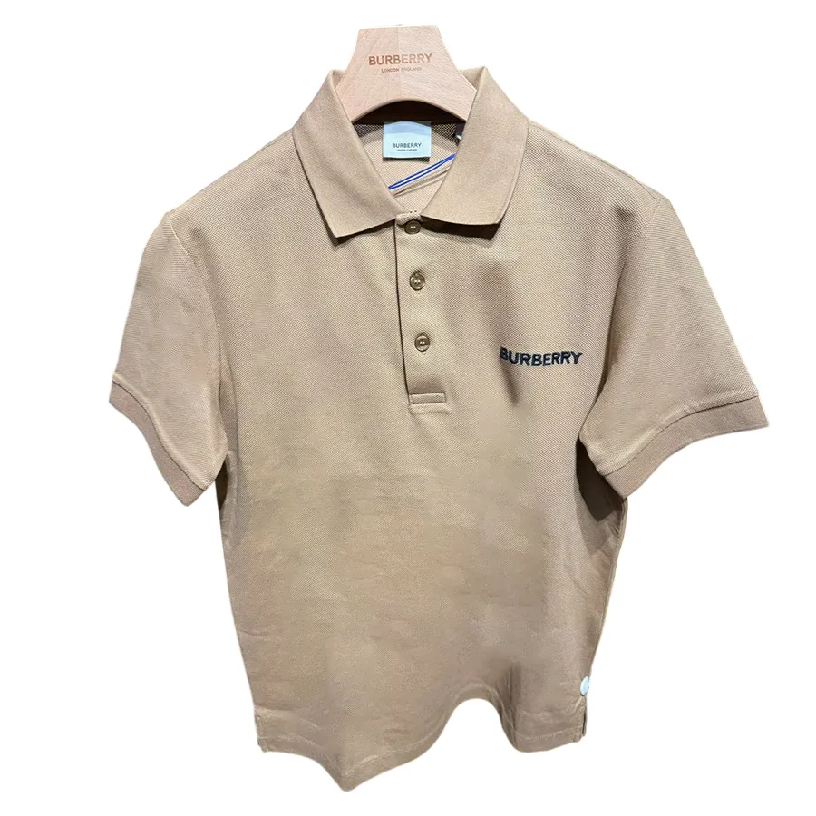 Áo Polo Nam Burberry With Logo Embroidered Màu Be Size XS