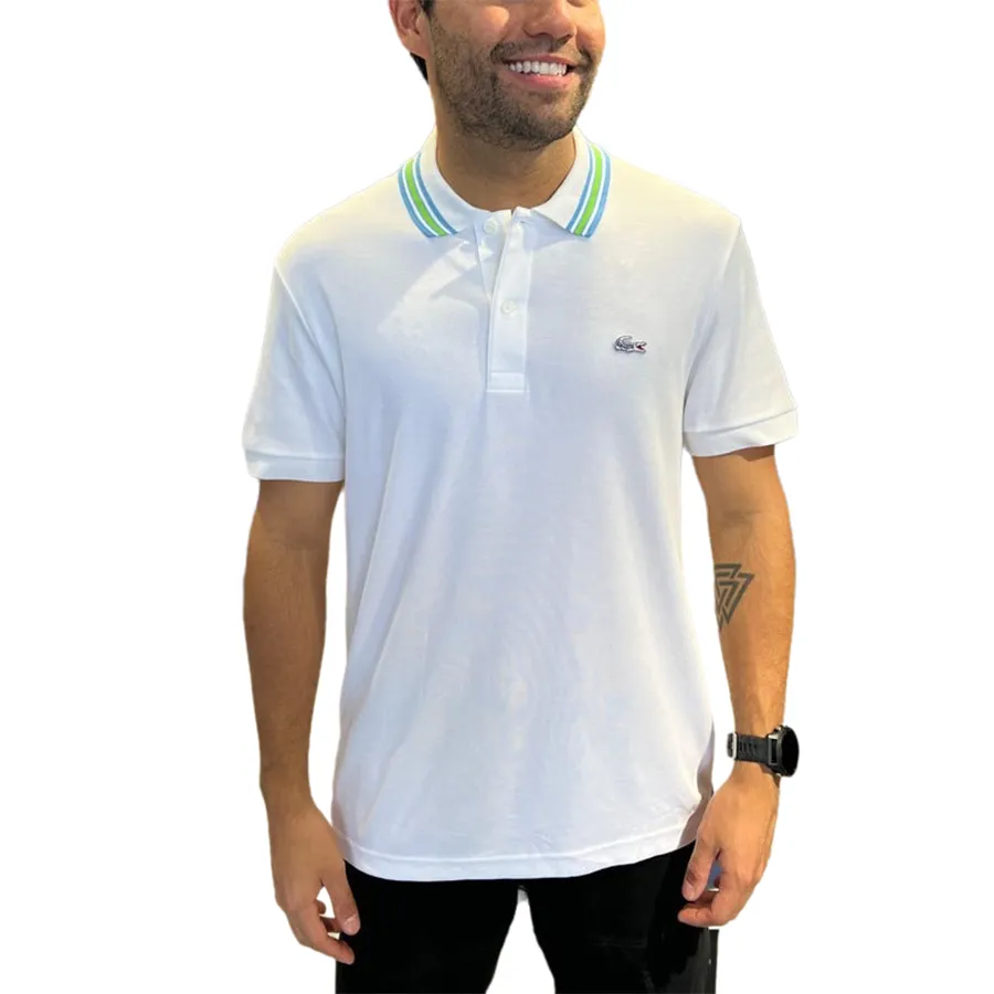 Áo Polo Nam Lacoste Men's Regular Fit – DH5661 001 Màu Trắng Size 5