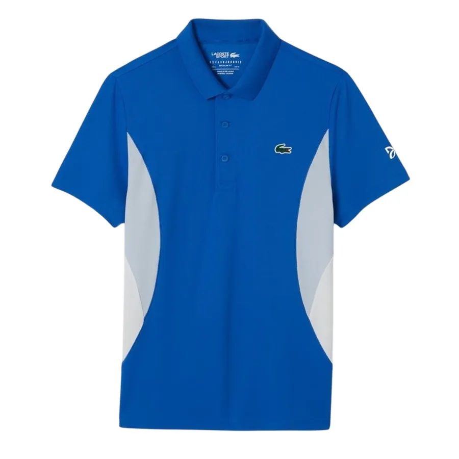 Áo Polo Nam Lacoste Tennis x Novak Djokovic Fan Shirt DH7330 IXW Màu Xanh Blue Size 5
